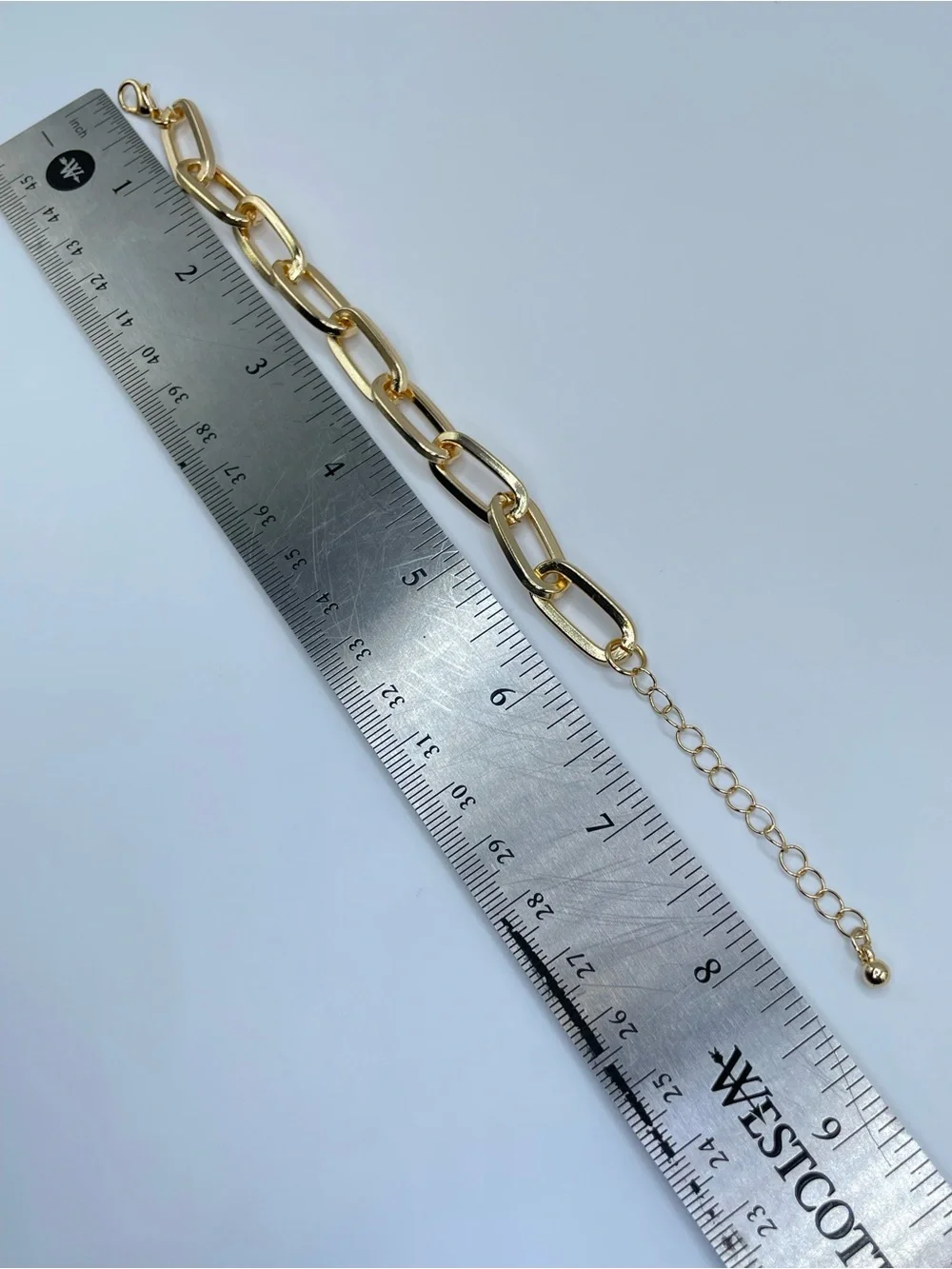 Gold Oval Link Paperclip Chain Bracelet Statement Boho Glam
